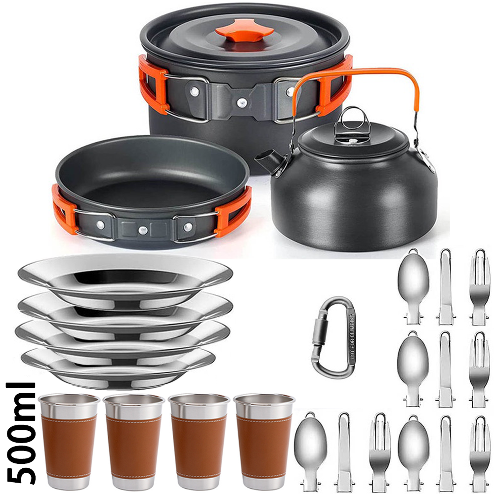 Camping Cooking Candle - Outdoor camping cooking set, non stick