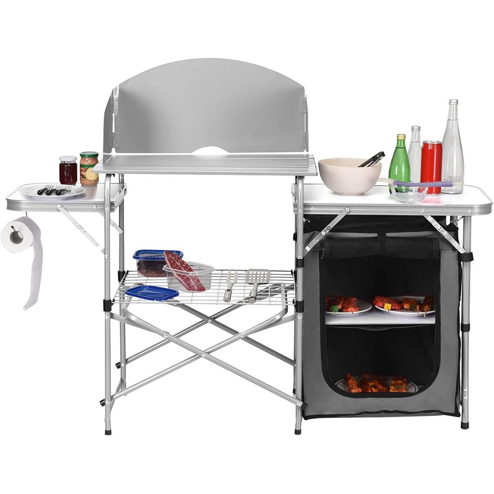 Camping Cooking - Camping Kitchen Table, Portable Outdoor Cooking