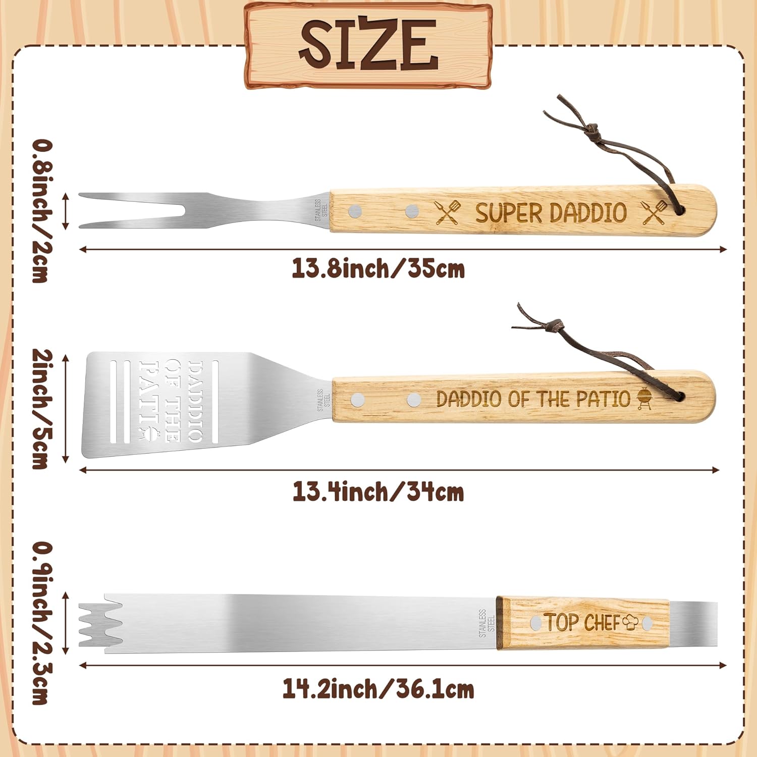 Father's Day BBQ Grill Tool Se - Camping Cooking Gifts recensione e prezzo