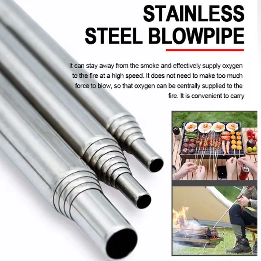 Stainless Steel Blowpipe Pocke - Camping Cooking Candle recensione e prezzo