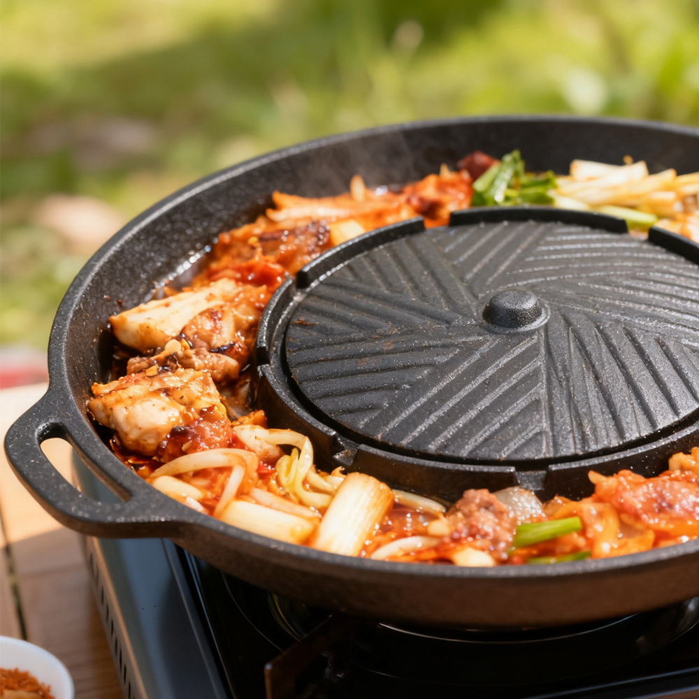 KOSUN Korean BBQ Grill Pan 2 i - Camping Cooking Bbq recensione e prezzo