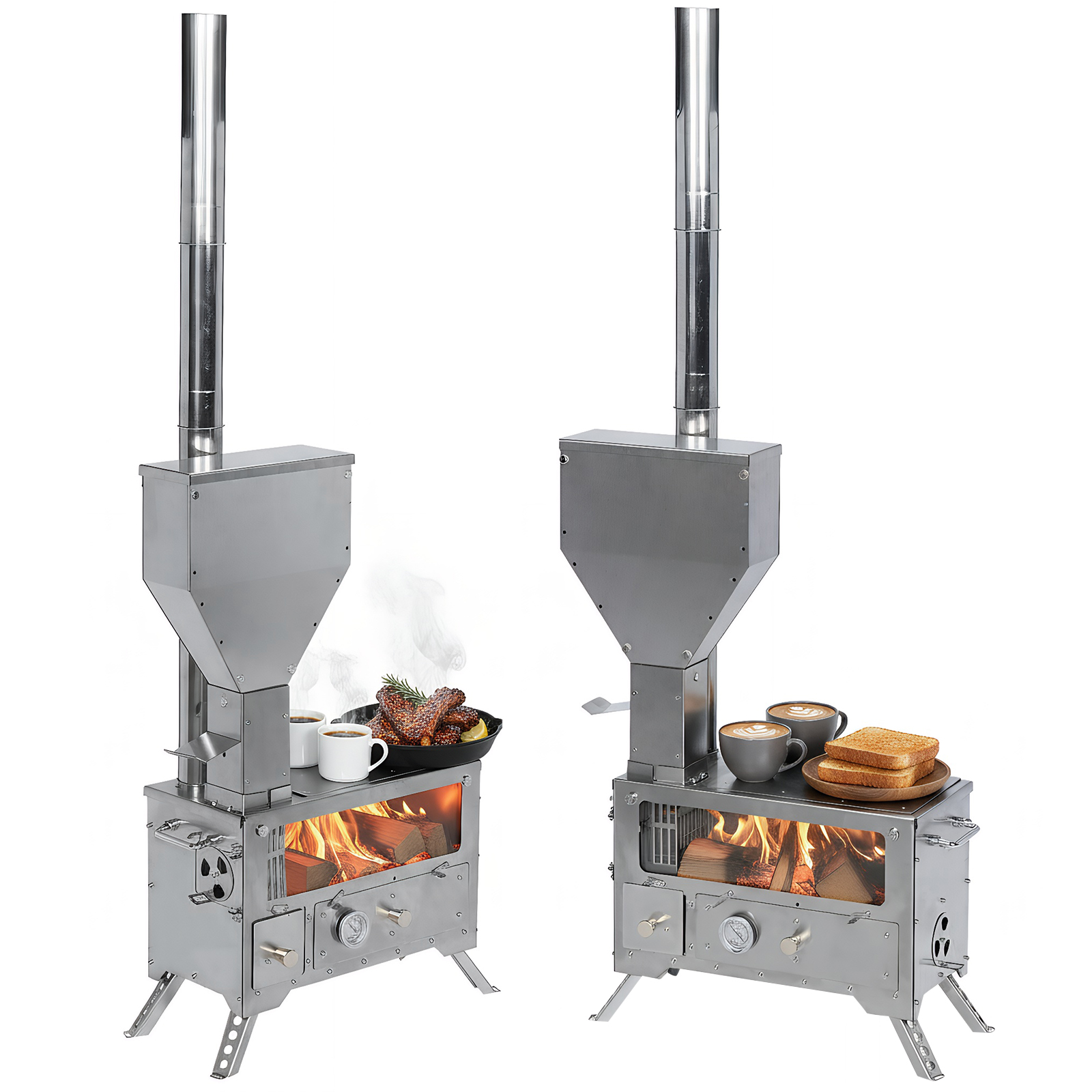 Portable Wood-Burning Camp Sto - Camping Cooking recensione e prezzo