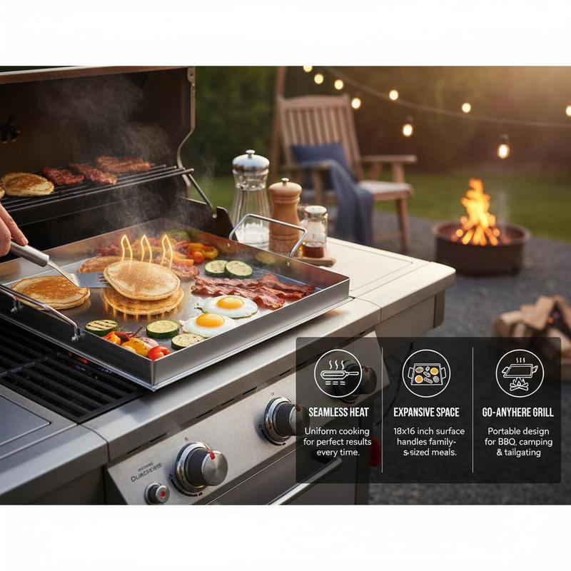Universal Flat Top Griddle 18x - Camping Cooking Gas recensione e prezzo