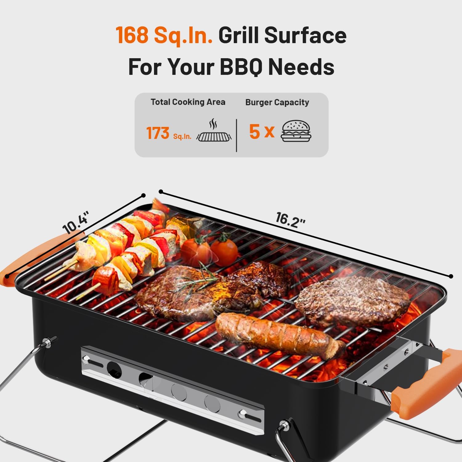 10 LB Portable Charcoal Grills - Camp Grill Portable Folding recensione e prezzo