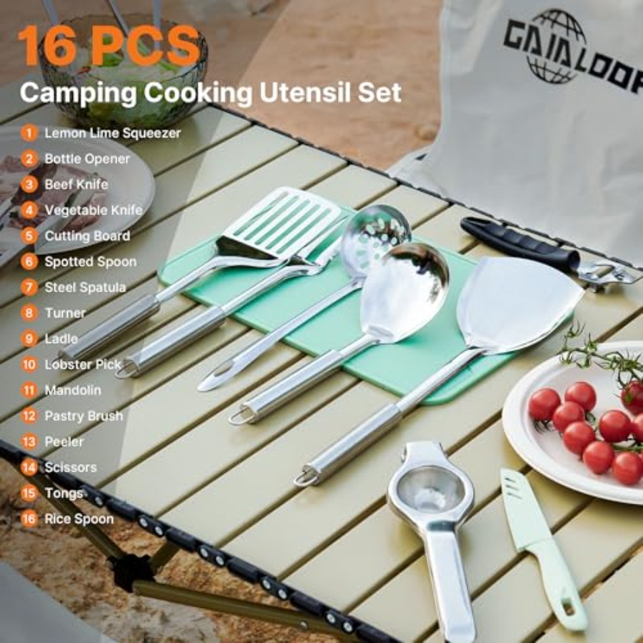 Portable Camping Cooking Utens - Camping Cooking Essentials Kit recensione e prezzo