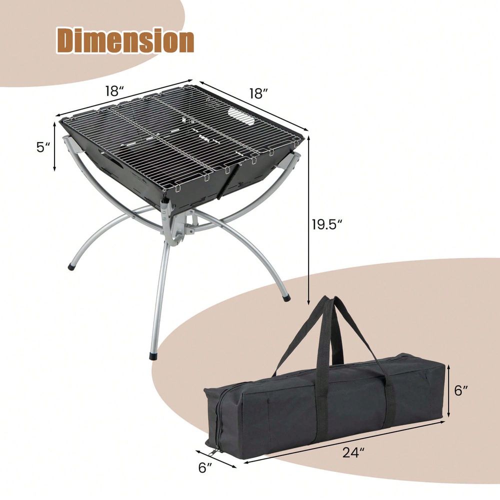 3In1 Portable Charcoal Grill F - Camp Grill Portable Folding recensione e prezzo