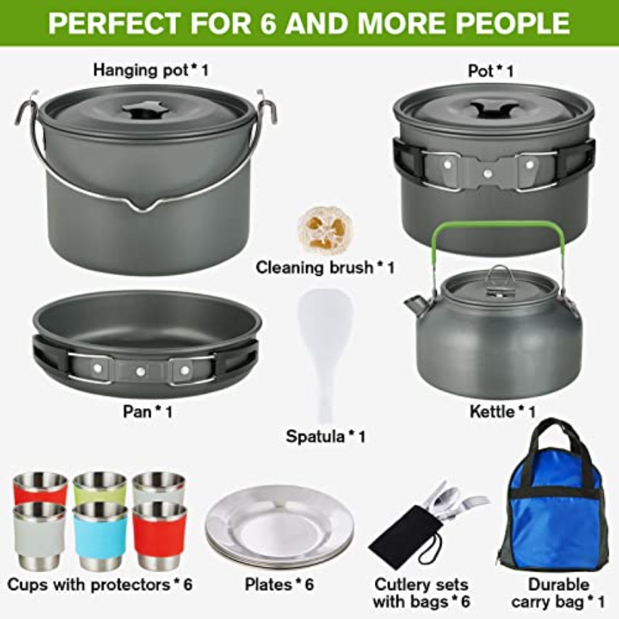 MEETSUN Camping Cookware Set - - Camping Cooking recensione e prezzo