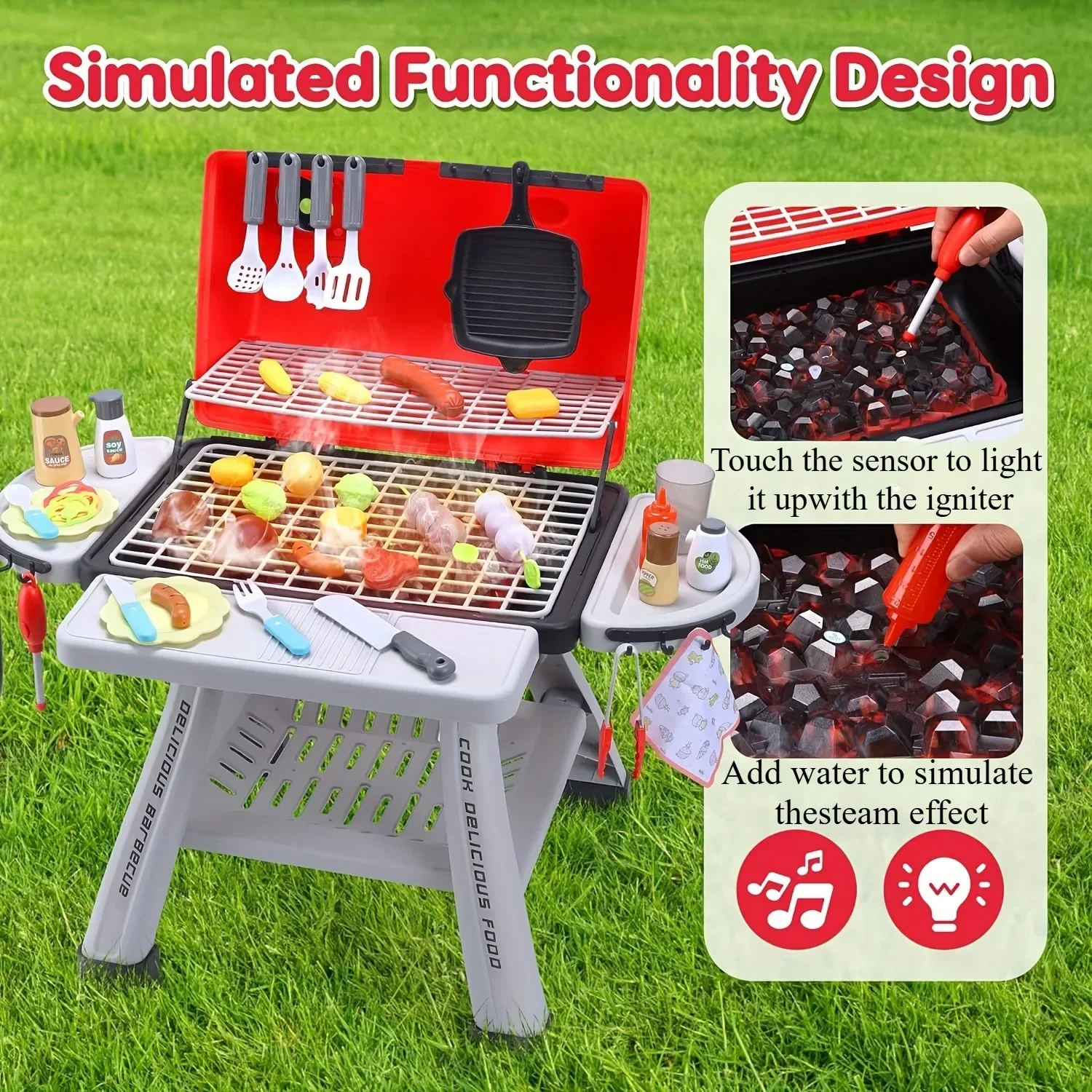 Barbecue Grill Toy Set Kids BB - Camping Cooking Gifts recensione e prezzo