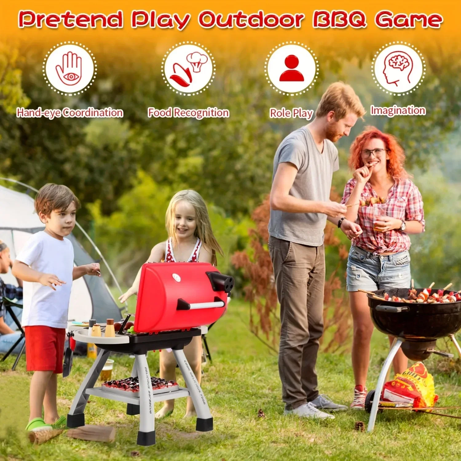 Barbecue Grill Toy Set Kids BB - Camping Cooking Gifts recensione e prezzo
