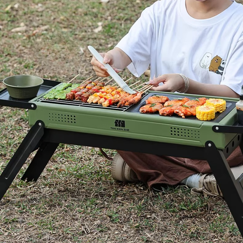 1 Set Outdoor BBQ Grill Foldin - Camp Grill Portable Folding recensione e prezzo