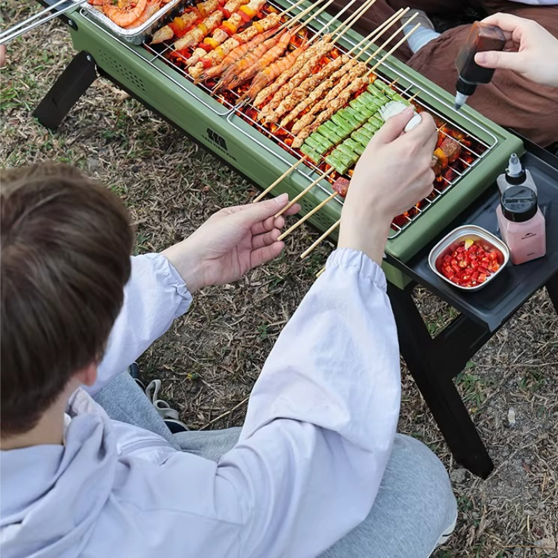 1 Set Outdoor BBQ Grill Foldin - Camp Grill Portable Folding recensione e prezzo