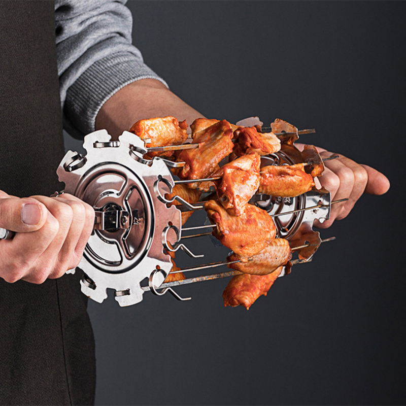 1Set Stainless Steel BBQ Kebab - Camping Cooking Candle recensione e prezzo