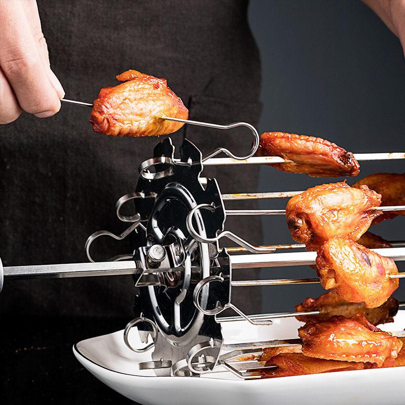 1Set Stainless Steel BBQ Kebab - Camping Cooking Candle recensione e prezzo