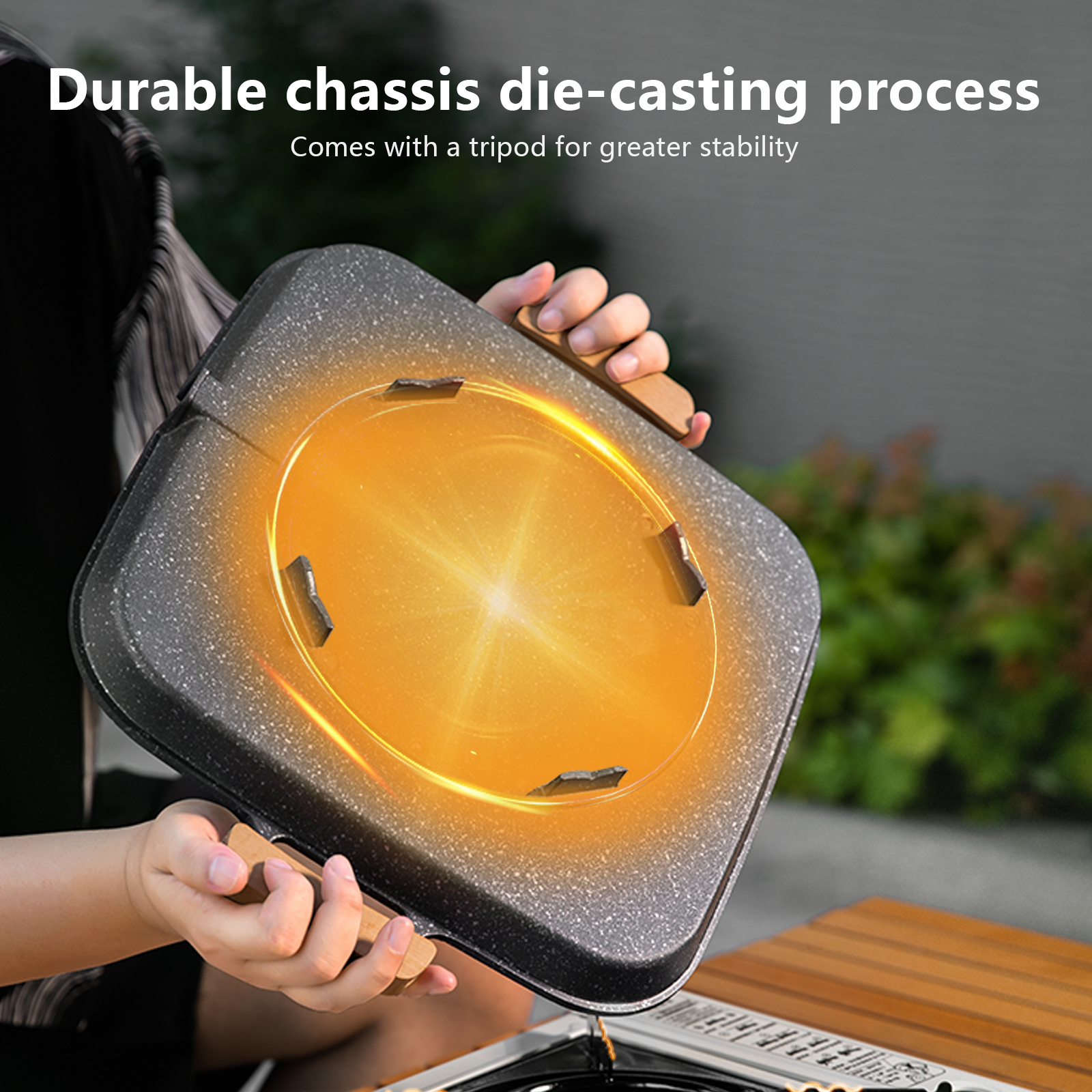 BISINNA Square BBQ Grill Pan N - Camping Cooking Equipment recensione e prezzo