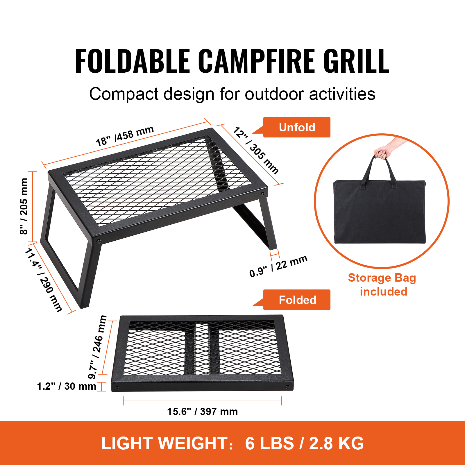 SucceBuy 18/24in Barbecue Char - Camping Cooking recensione e prezzo