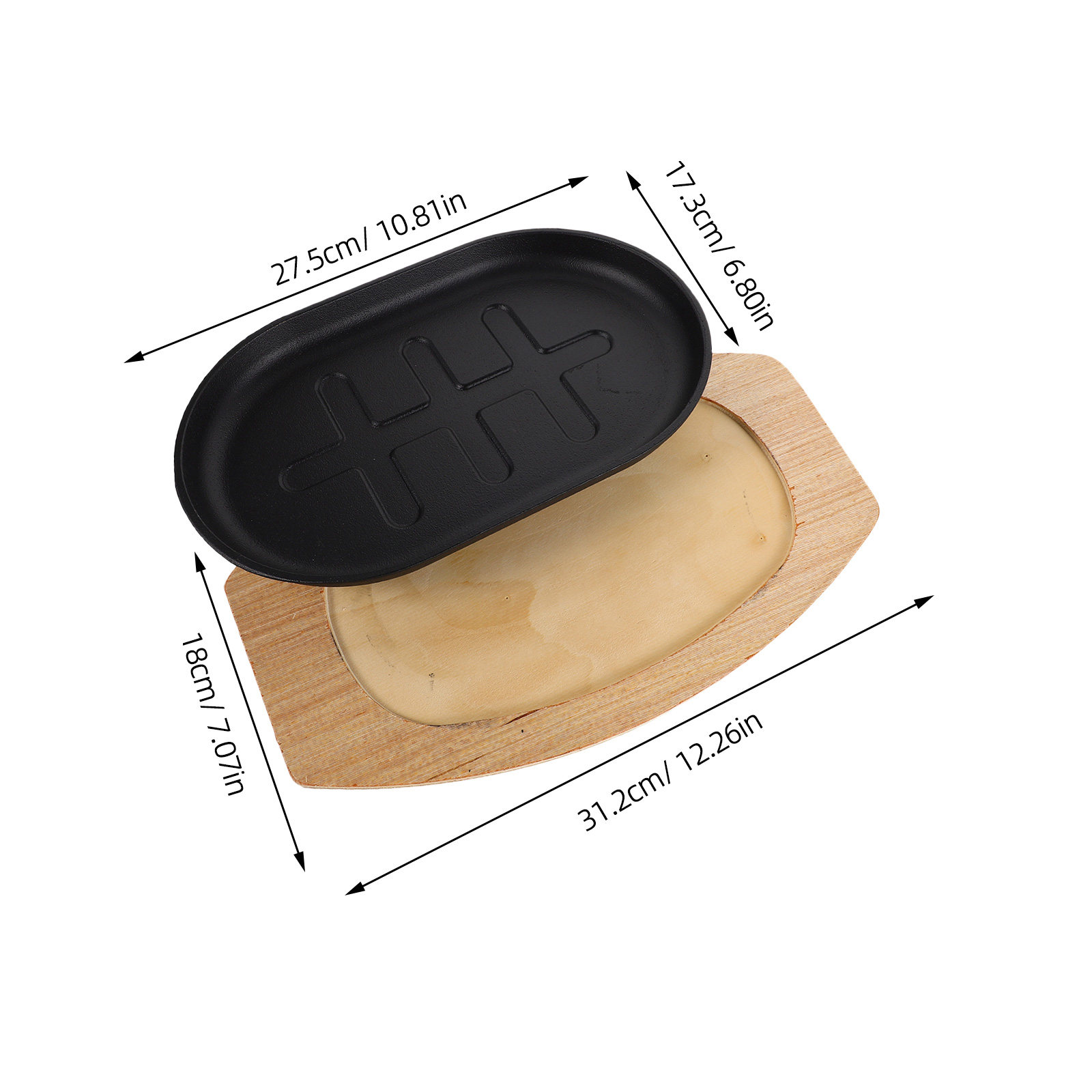Cast Iron Sizzling Plate Pre-S - Camping Cooking Bbq recensione e prezzo