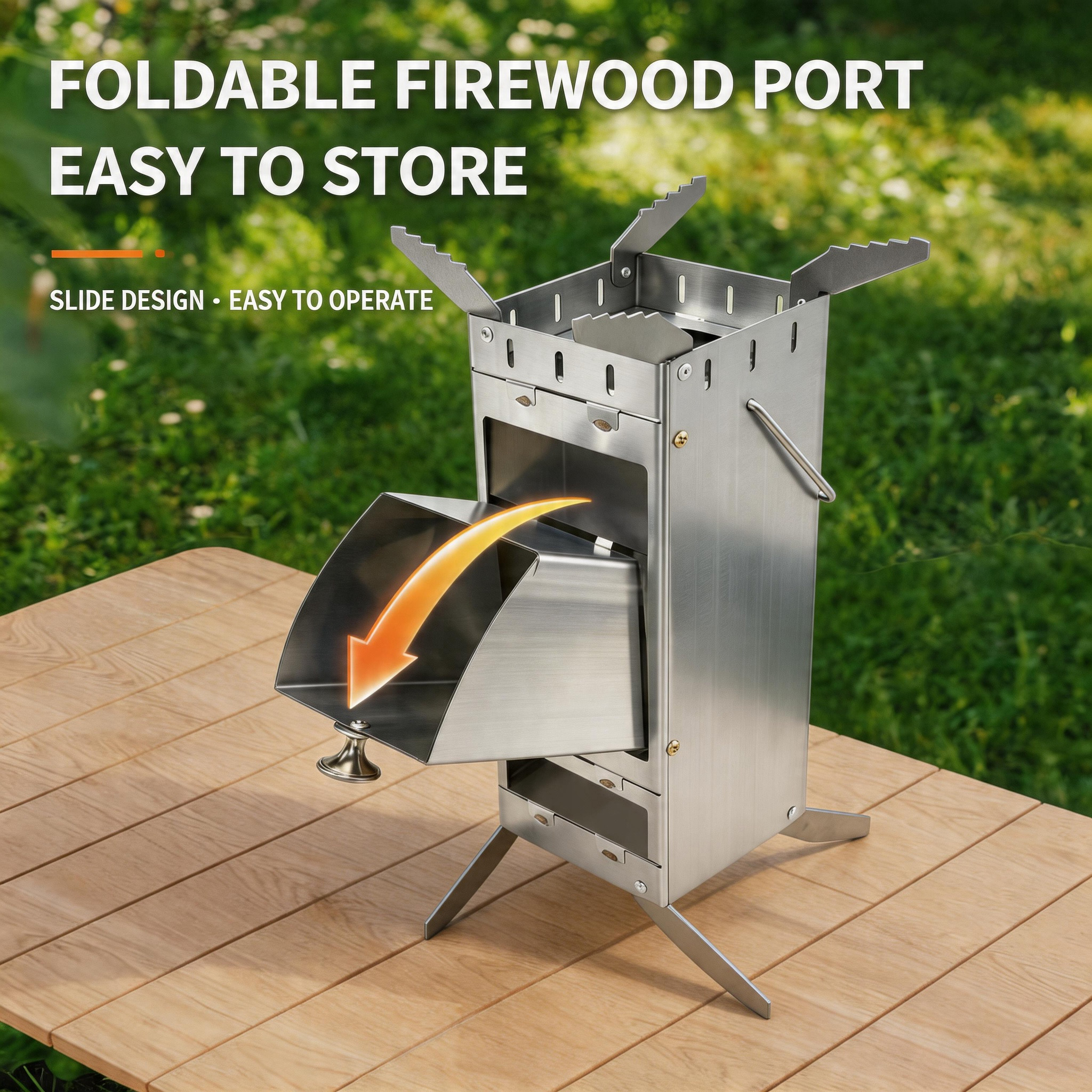 Portable Foldable Rocket Stove - Camping Cooking Equipment recensione e prezzo