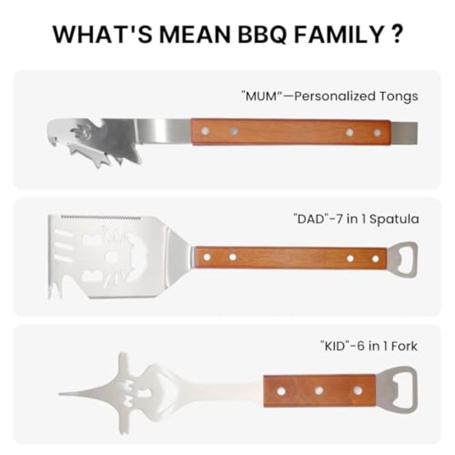 7 in 1 Stainless Steel BBQ Acc - Camping Cooking Bbq recensione e prezzo
