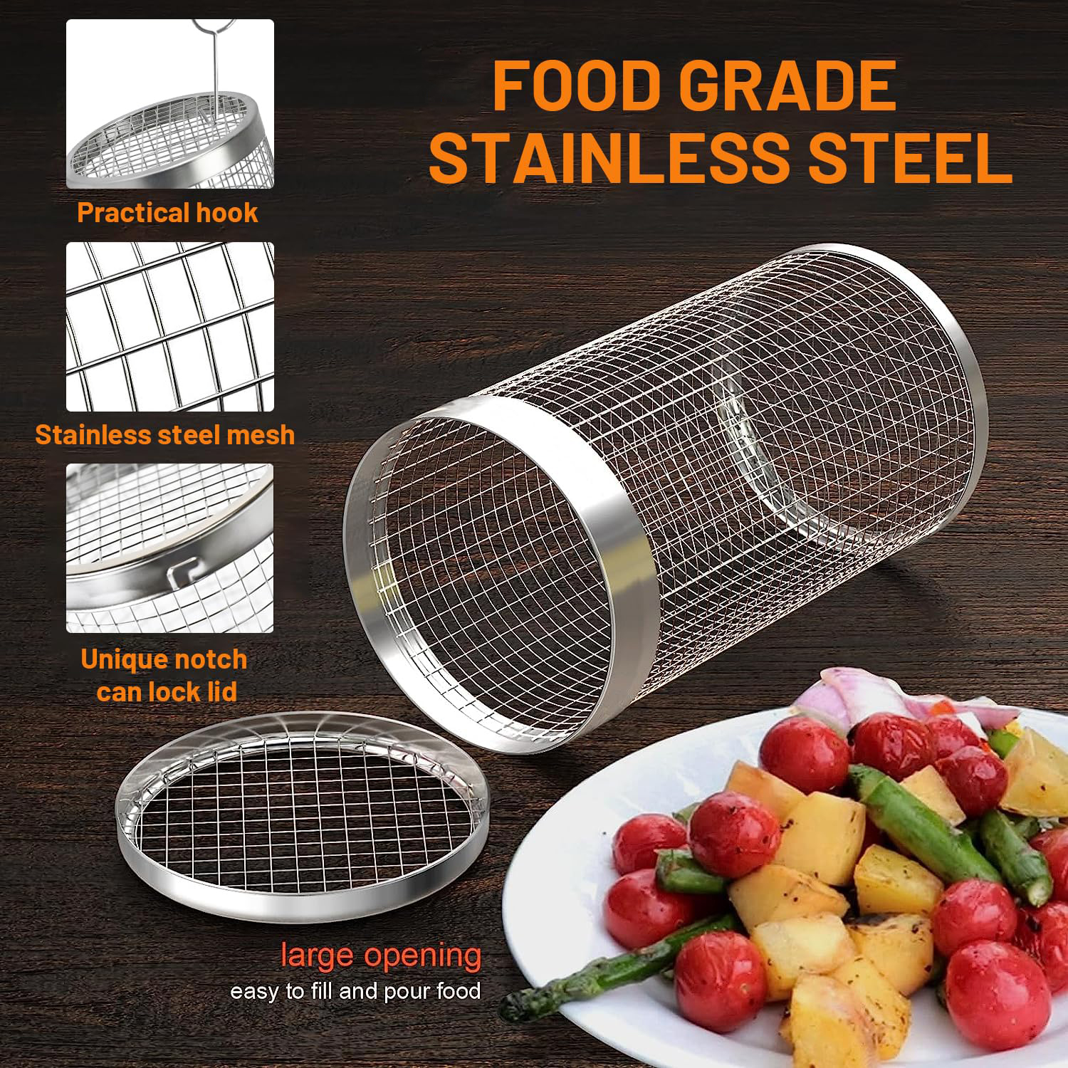 2 Pieces Rolling Grilling Bask - Camping Cooking Candle recensione e prezzo