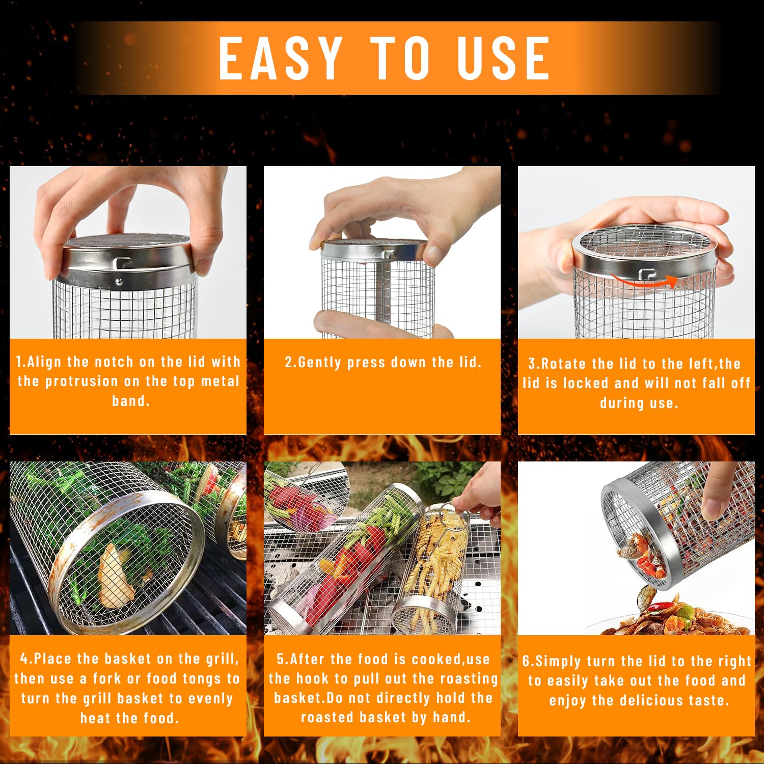 2 Pieces Rolling Grilling Bask - Camping Cooking Candle recensione e prezzo
