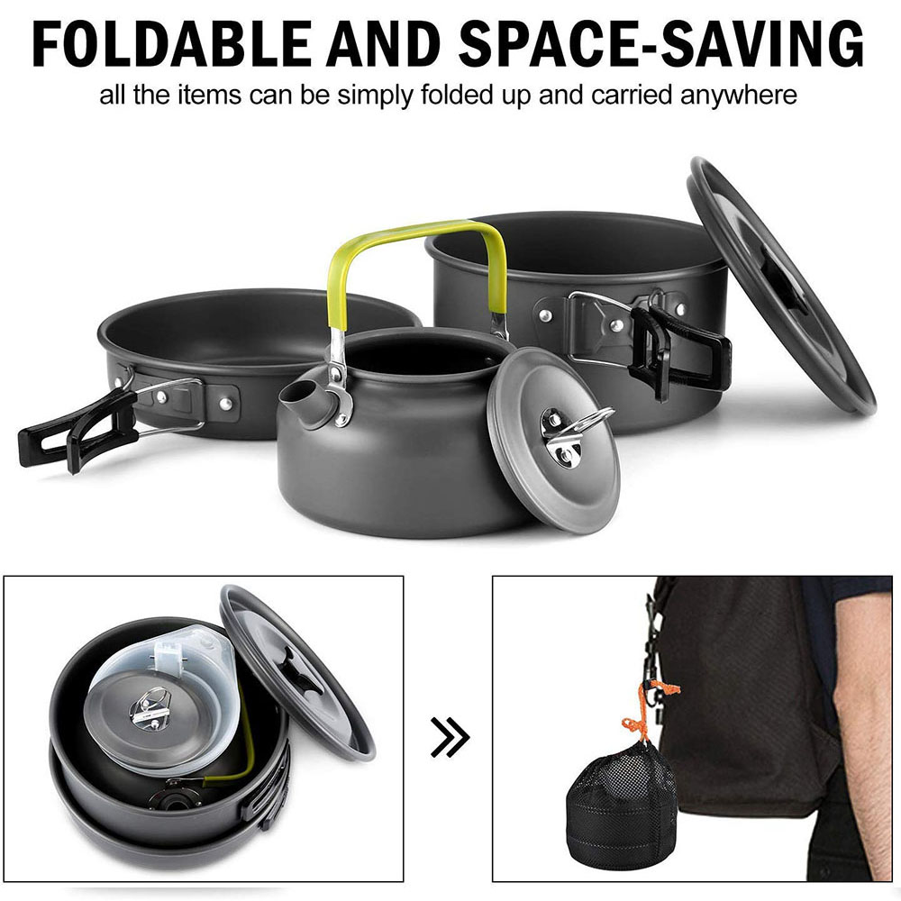 Outdoor camping cookware set a - Camping Cooking Candle recensione e prezzo