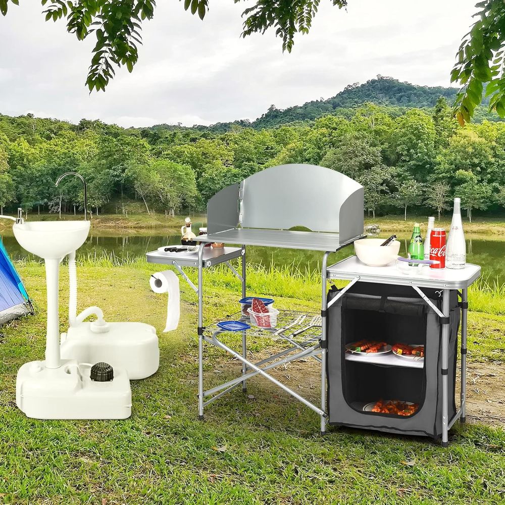 Camping Kitchen Table, Portabl - Camping Cooking recensione e prezzo