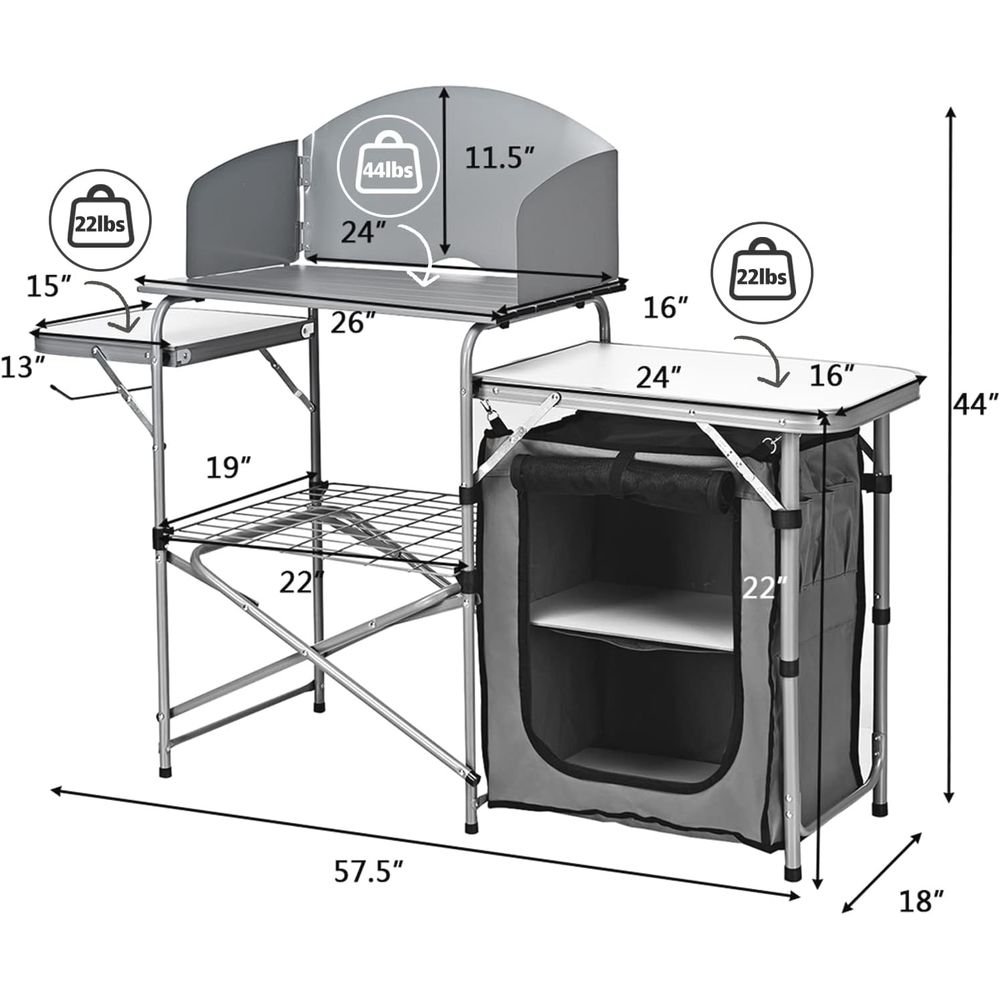 Camping Kitchen Table, Portabl - Camping Cooking recensione e prezzo