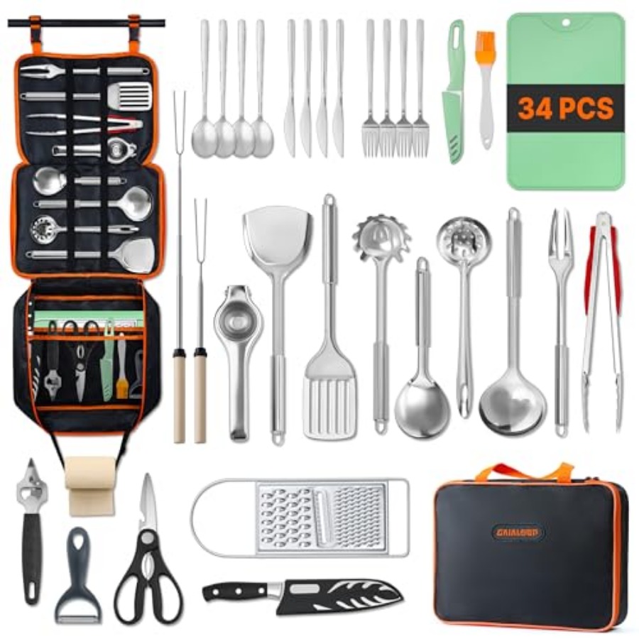 Portable Camping Cooking Utens - Camping Cooking Essentials Kit recensione e prezzo