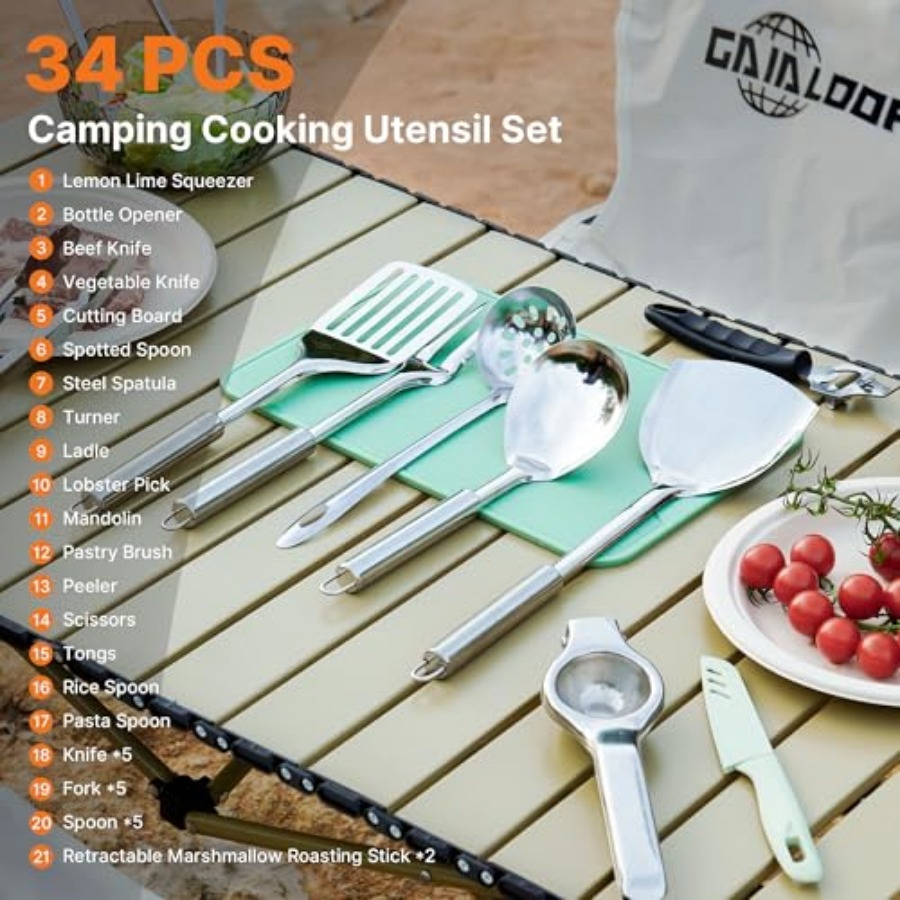 Portable Camping Cooking Utens - Camping Cooking Essentials Kit recensione e prezzo