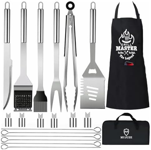 MUJUZE Grill Set with Apron -  - Camping Cooking Gifts recensione e prezzo