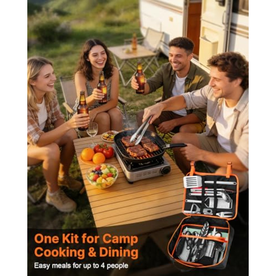 Portable Camping Cooking Utens - Camping Cooking Essentials Kit recensione e prezzo