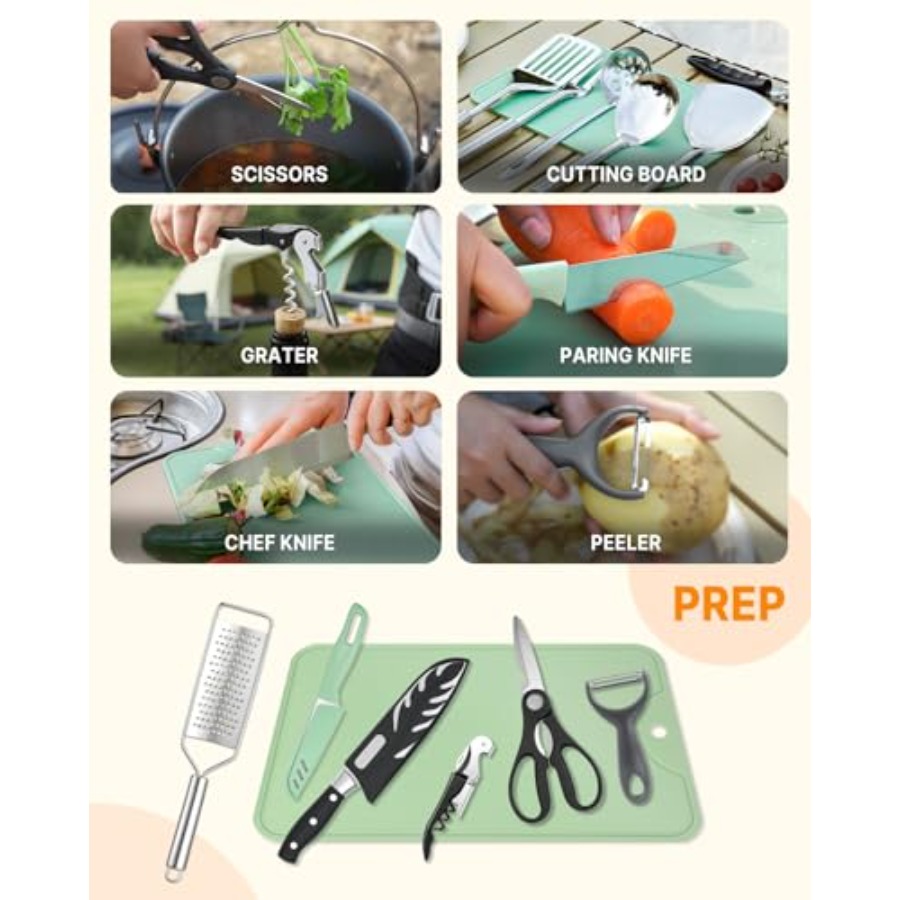 Portable Camping Cooking Utens - Camping Cooking Essentials Kit recensione e prezzo
