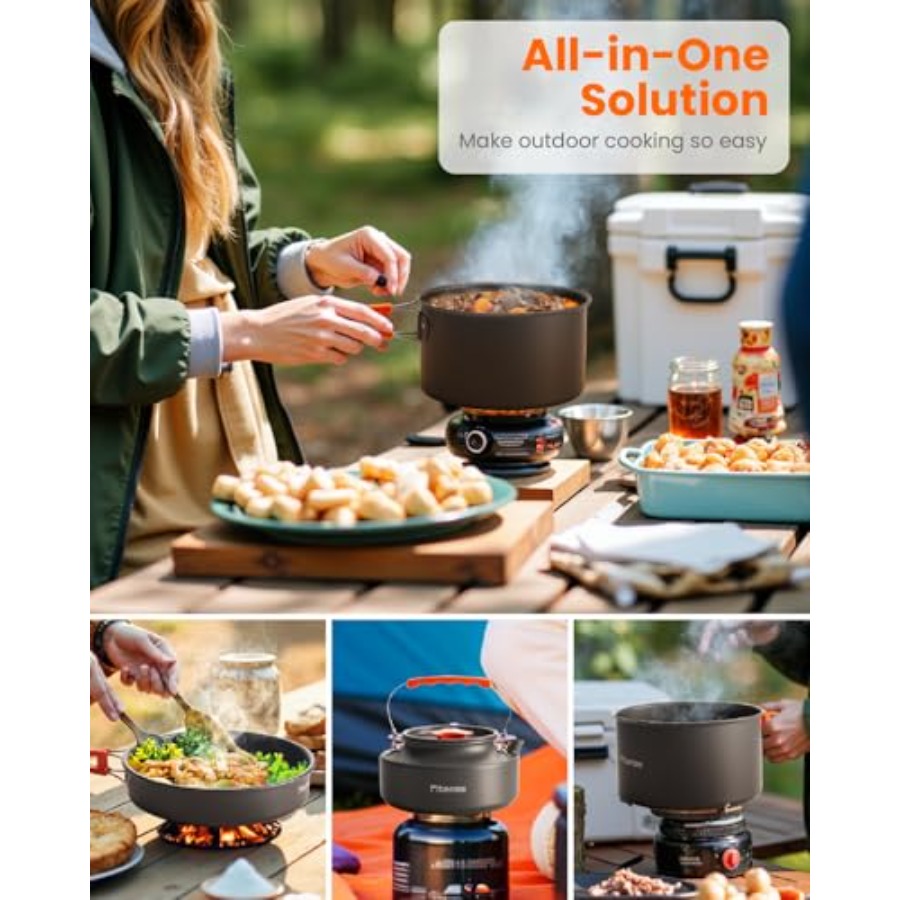 21Pcs Camping Cookware Mess Ki - Camping Cooking Essentials Kit recensione e prezzo