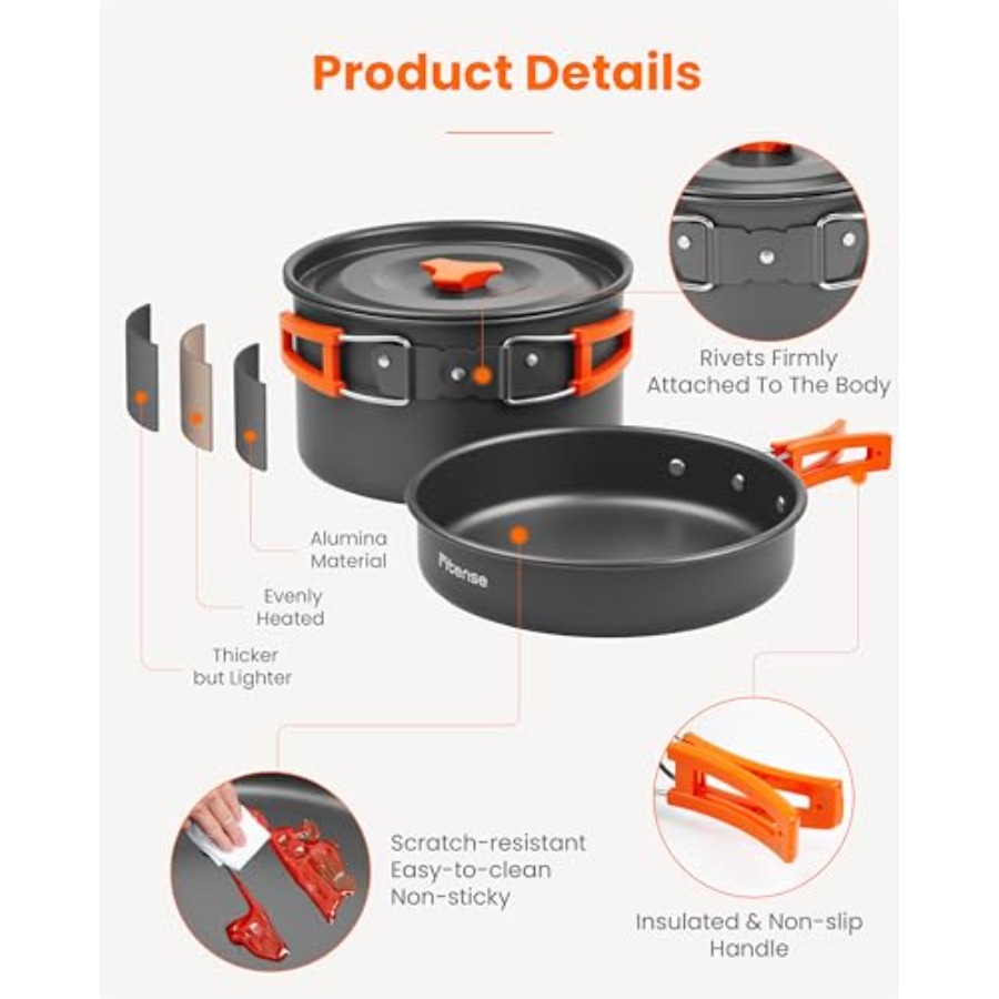 21Pcs Camping Cookware Mess Ki - Camping Cooking Essentials Kit recensione e prezzo